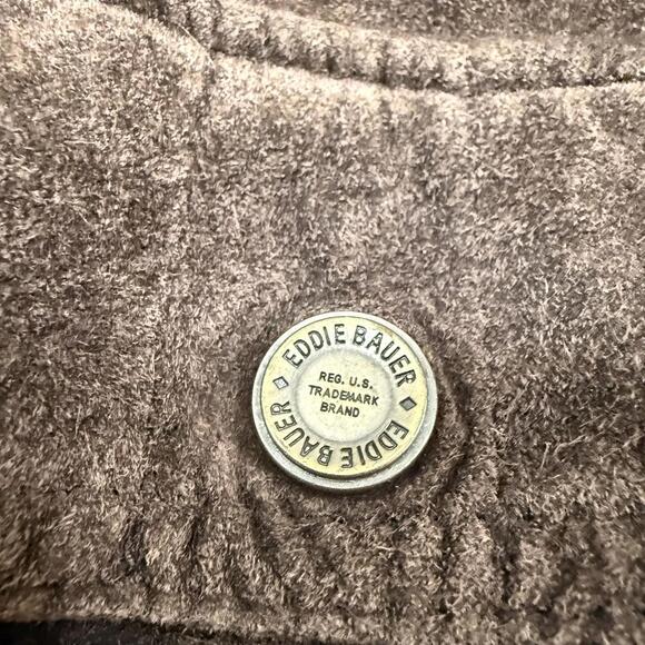 Eddie Bauer Seattle Suede Jacket Coat Washable Brown Cabin Western Mens Size Lg - Picture 4 of 6